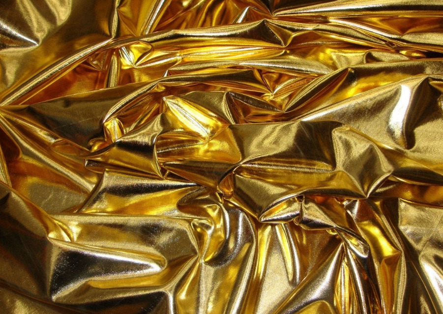 Tela dorada metalizada