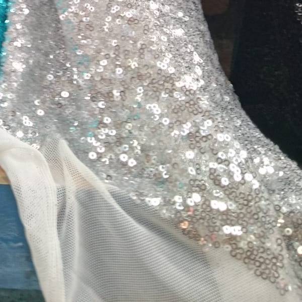 tela lentejuela plateado TELA LENTEJUELAS DE FIESTA TELAS CHILE