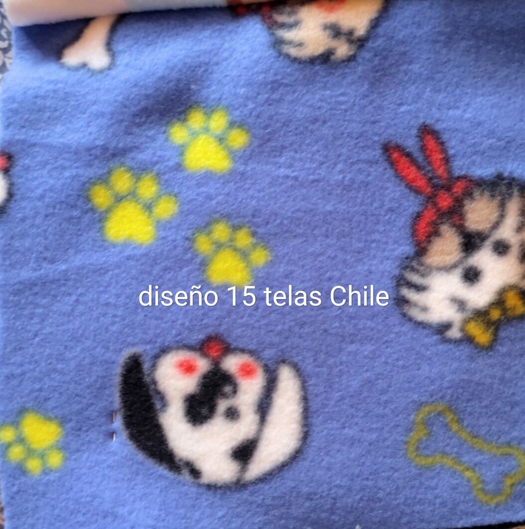 tela polar estampada diseño 15 por metro Telas Chile
