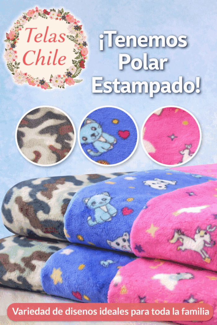 tela polar estampada por metro Telas Chile