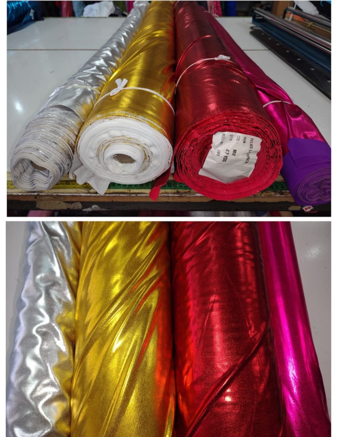 lycra lame brillante diseño 2 por metro Telas Chile
