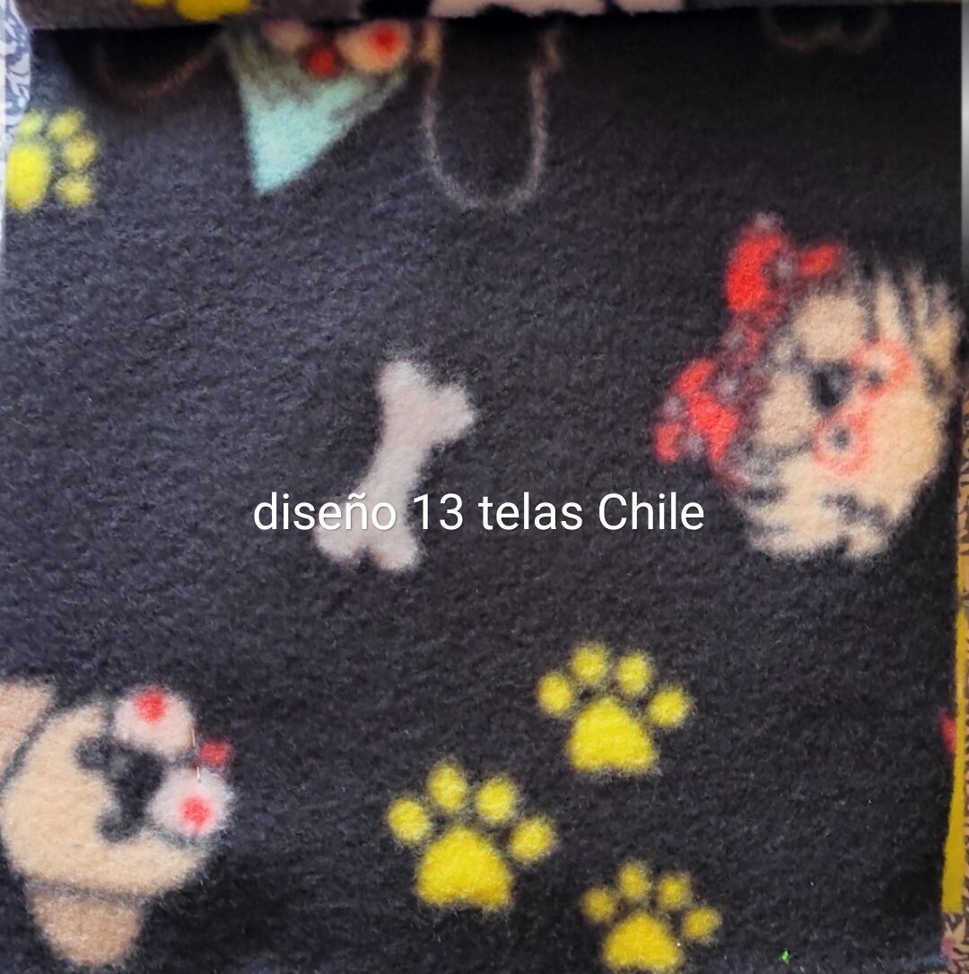 tela polar estampada diseño 13 por metro Telas Chile