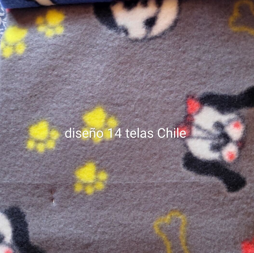 tela polar estampada diseño 14 por metro Telas Chile