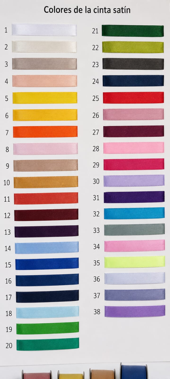 colores cinta satin telas chile