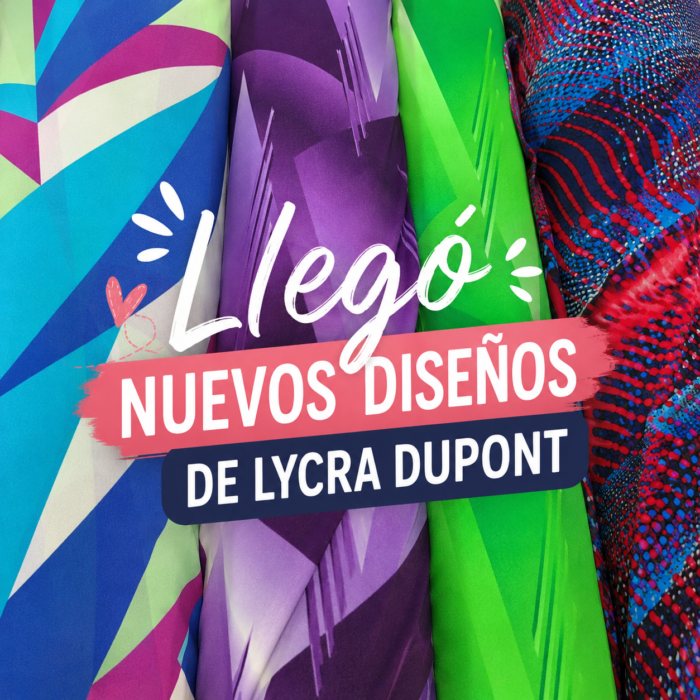 Lycra Dupont estampada de excelente calidad, ideal para trajes de baño, ropa deportiva, calzas, tops y confección de vestuario. Gran variedad de diseños exclusivos. Ancho 150 cm. Envíos a todo Chile.
