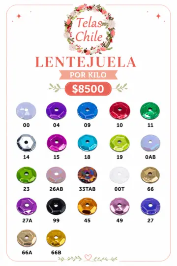 Lentejuelas por Kilo para Manualidades y Confección | Telas Chile